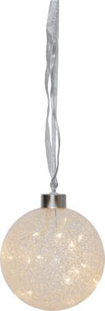 Glow Snow Glaskula 10 cm - frostad transparent - Belysning & el - Julbelysning - Övrig julbelysning