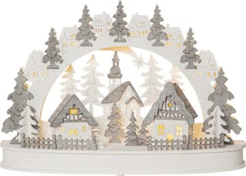Grauberg Inomhusdekoration belysning 42 cm - vit och grå - Belysning & el - Julbelysning - Övrig julbelysning