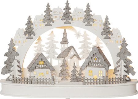 Grauberg Inomhusdekoration belysning 42 cm - vit och grå - Belysning & el - Julbelysning - Övrig julbelysning
