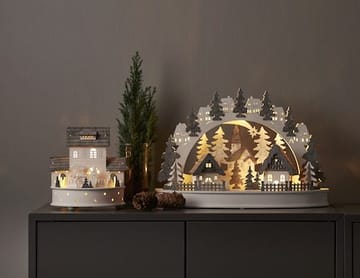 Grauberg Inomhusdekoration belysning 42 cm - vit och grå - Belysning & el - Julbelysning - Övrig julbelysning