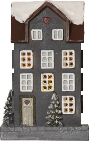 Hus Inomhusdekoration Julbelysning 14.5 cm - grå - Belysning & el - Julbelysning - Övrig julbelysning