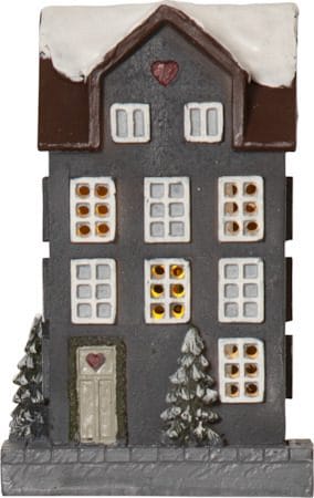 Hus Inomhusdekoration Julbelysning 14.5 cm - grå - Belysning & el - Julbelysning - Övrig julbelysning