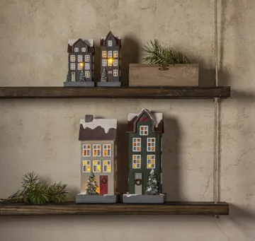Hus Inomhusdekoration Julbelysning 14.5 cm - grå - Belysning & el - Julbelysning - Övrig julbelysning