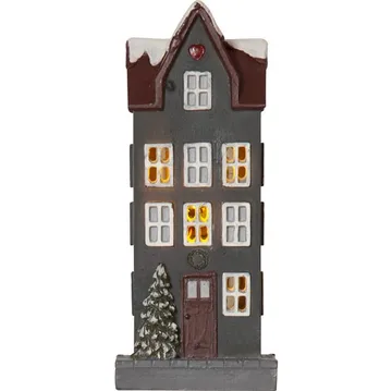 Hus Inomhusdekoration Julbelysning 14.5 cm - grå - Belysning & el - Julbelysning - Övrig julbelysning