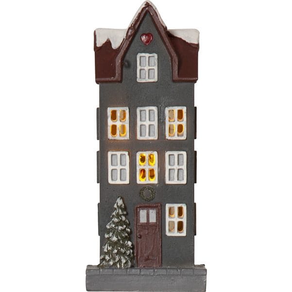 Hus Inomhusdekoration Julbelysning 14.5 cm - grå - Belysning & el - Julbelysning - Övrig julbelysning