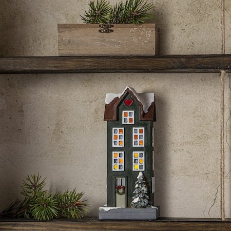 Hus Inomhusdekoration Julbelysning 25 cm - grön - Belysning & el - Julbelysning - Övrig julbelysning