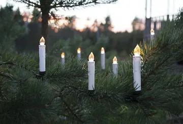 John Julgransbelysning - vit med gröna clips - Belysning & el - Julbelysning - Jullampor