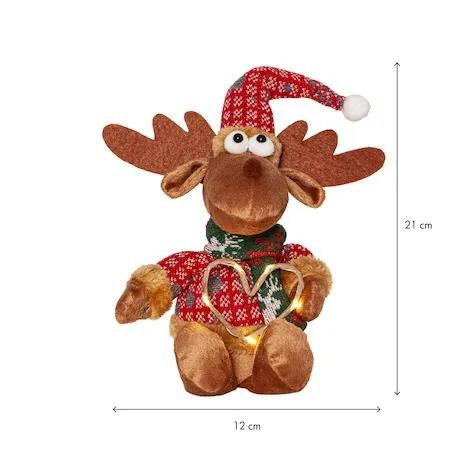 Joylight Dekorationsfigur 12 cm - brun med röda, gröna och vita detaljer - Belysning & el - Julbelysning - Övrig julbelysning