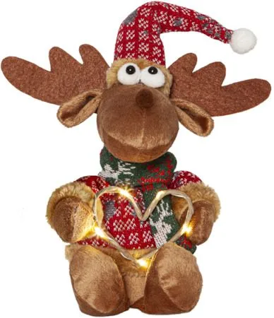 Joylight Dekorationsfigur 12 cm - brun med röda, gröna och vita detaljer - Belysning & el - Julbelysning - Övrig julbelysning