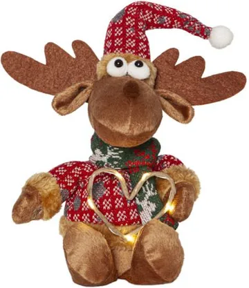 Joylight Dekorationsfigur 12 cm - brun med röda, gröna och vita detaljer - Belysning & el - Julbelysning - Övrig julbelysning
