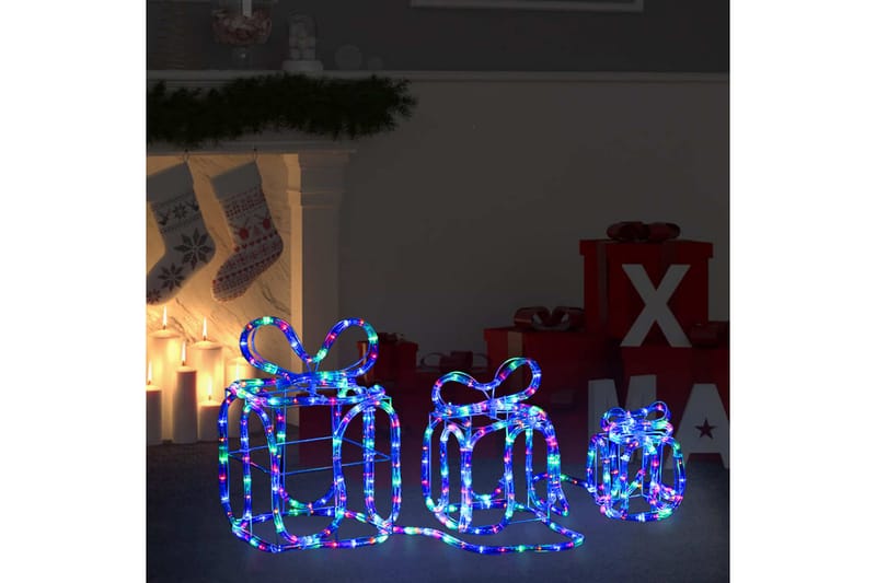 Juldekoration julklappar med 180 LED inomhus/utomhus - be Basic - Julbelysning utomhus