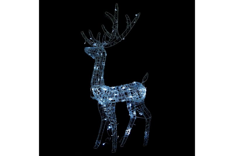 Juldekoration ren akryl 140 LED 120 cm kallvit - Vit - Julbelysning utomhus