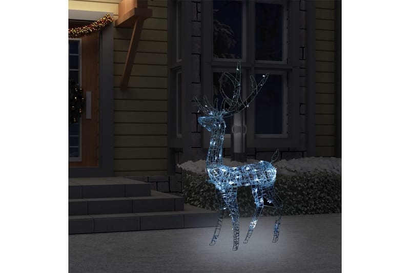 Juldekoration ren akryl 140 LED 120 cm kallvit - Vit - Julbelysning utomhus