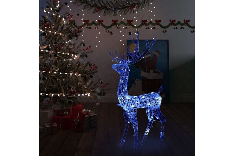 Juldekoration ren akryl 140 LED 128 cm blå - Blå - Julbelysning utomhus