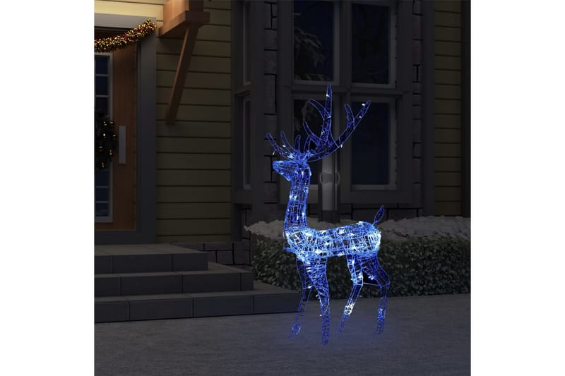 Juldekoration ren akryl 140 LED 128 cm blå - Blå - Julbelysning utomhus
