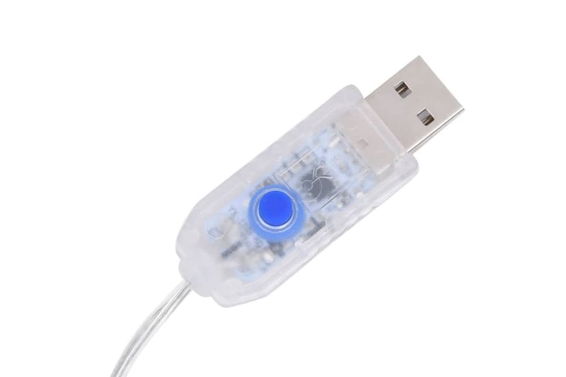 Juldekoration ren akryl 140 LED 128 cm flerfärgad - Vit - Belysning & el - Julbelysning - Julbelysning utomhus