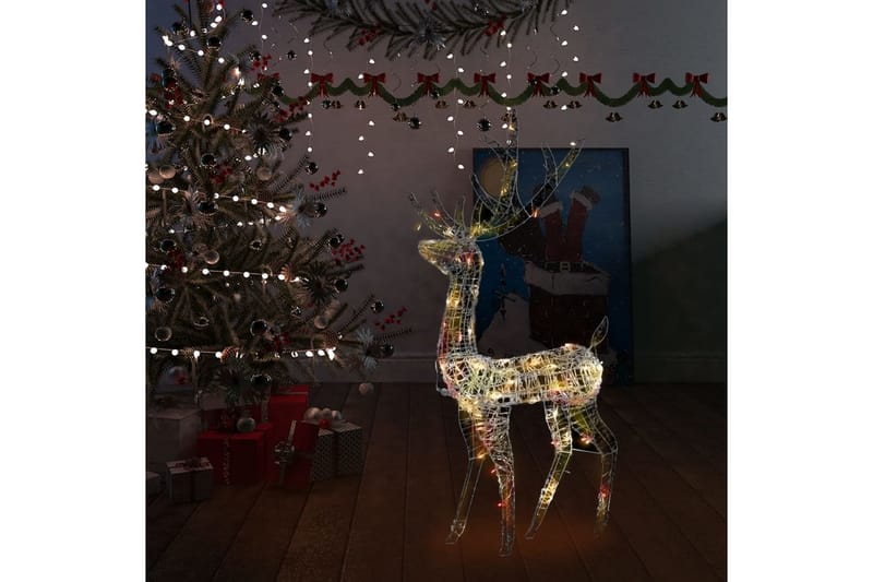 Juldekoration ren akryl 140 LED 128 cm flerfärgad - Vit - Belysning & el - Julbelysning - Julbelysning utomhus