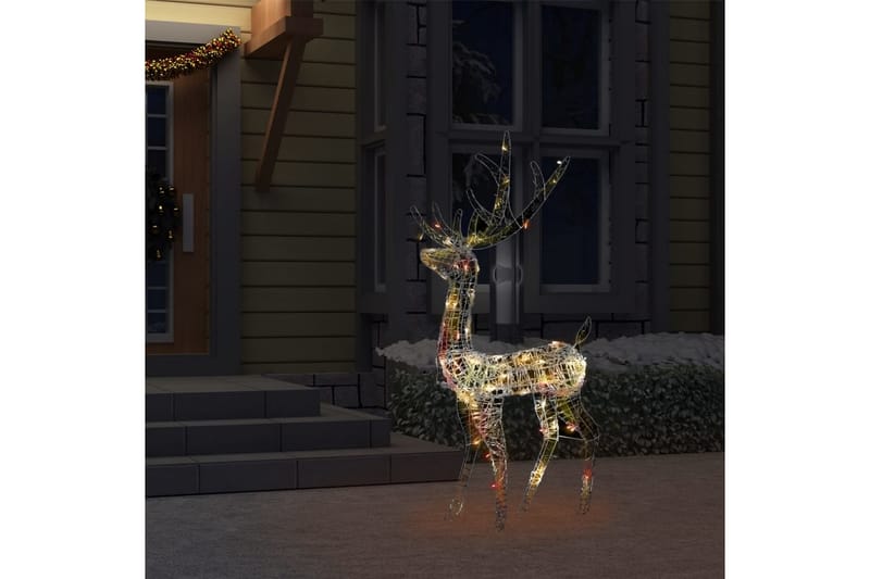Juldekoration ren akryl 140 LED 128 cm flerfärgad - Vit - Belysning & el - Julbelysning - Julbelysning utomhus