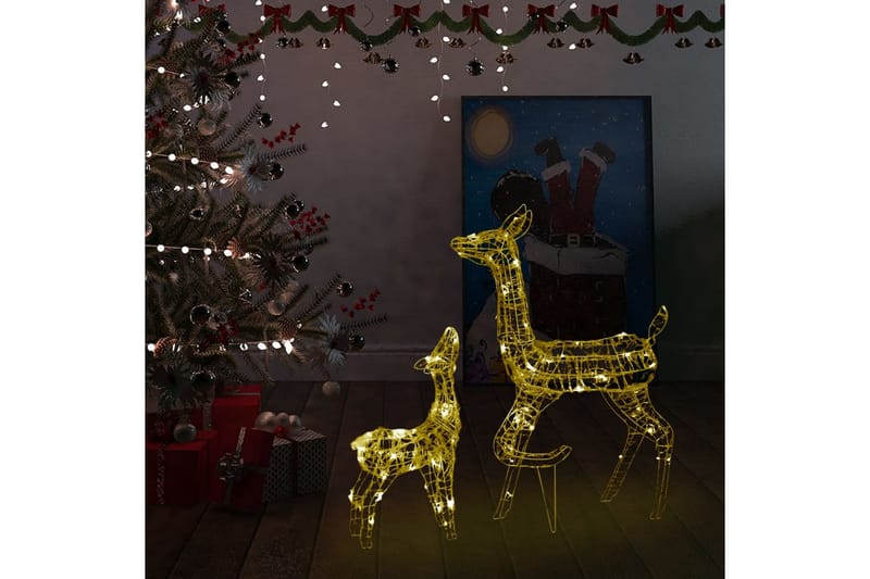 Juldekoration ren akryl 160 LED varmvit - Vit - Julbelysning utomhus