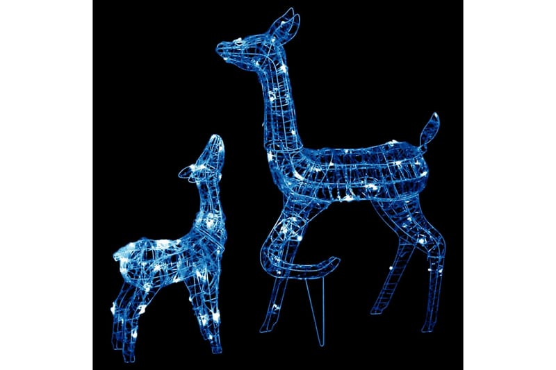 Juldekoration renfamilj akryl 160 LED blå - Blå - Julbelysning utomhus