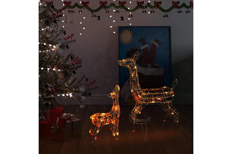 Juldekoration renfamilj akryl 160 LED flerfärgad - be Basic - Julbelysning utomhus