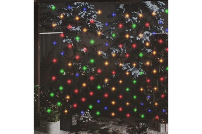 Ljusnät flerfärgad 4x4 m 544 LED inne/ute - be Basic - Julbelysning utomhus