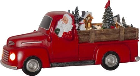 Juldekoration Merryville Tomte med Pickup 28,5x14 cm - Flerfärgad - Belysning & el - Julbelysning - Övrig julbelysning