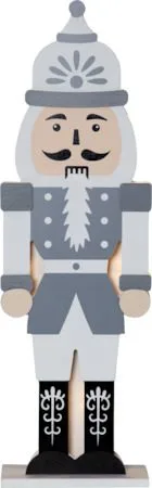 Juldekoration Nutcracker Nötknäckare Siluett 16x52 cm - Grå / Vit - Belysning & el - Julbelysning - Övrig julbelysning