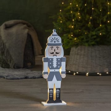 Juldekoration Nutcracker Nötknäckare Siluett 16x52 cm - Grå / Vit - Belysning & el - Julbelysning - Övrig julbelysning