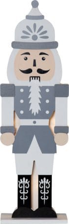 Juldekoration Nutcracker Nötknäckare Siluett 16x52 cm - Grå / Vit - Belysning & el - Julbelysning - Övrig julbelysning