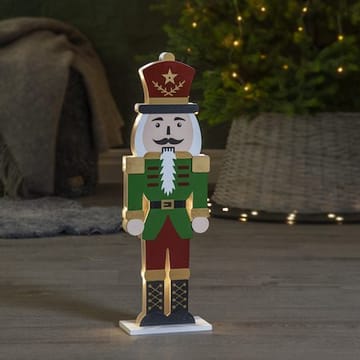 Juldekoration Nutcracker Nötknäckare Siluett 16x52 cm - Grön / Röd / Guld - Belysning & el - Julbelysning - Övrig julbelysning