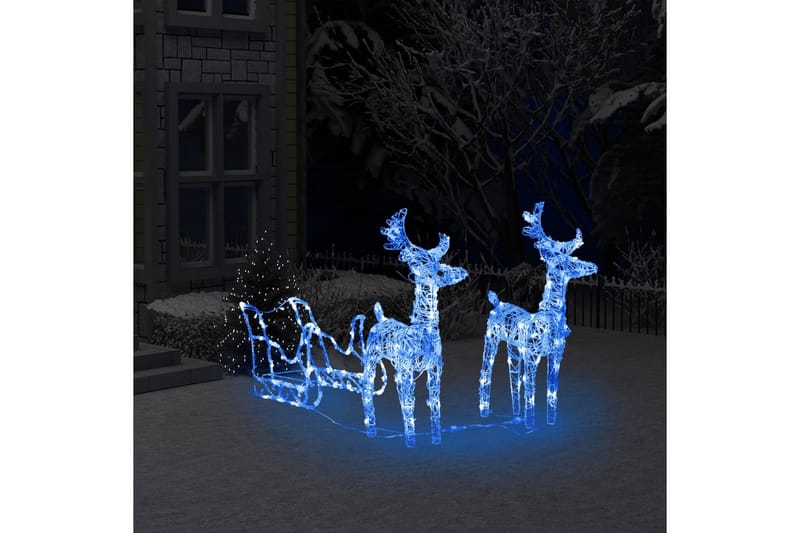 Juldekoration renar & släde 160 LED 130 cm akryl - be Basic - Belysning & el - Julbelysning - Julbelysning utomhus