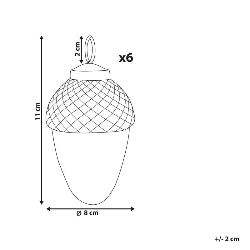 Julgranskula Ambre Set med 6 - Belysning & el - Julbelysning - Övrig julbelysning