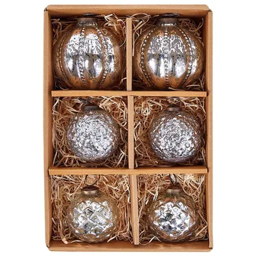 Julgranskula Argentin Set med 6 - Silver - Inredning - Julpynt & helgdekoration - Julpynt & juldekoration - Julgranspynt & julgranskulor