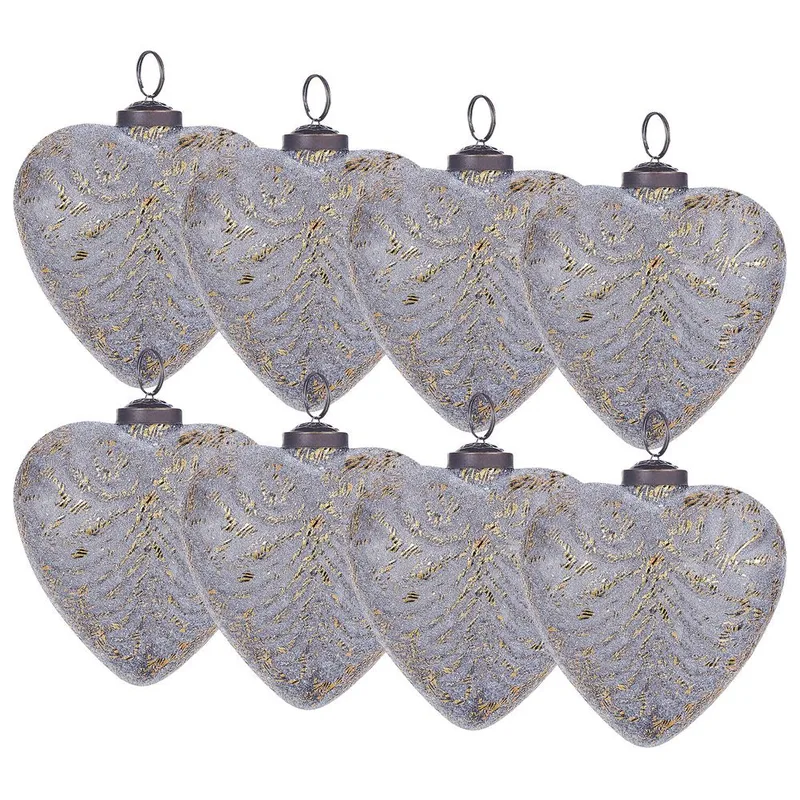 Julgranskula Feriable Set med 8 - Grå, Guld, Silver - Inredning - Julpynt & helgdekoration - Julpynt & juldekoration - Julgranspynt & julgranskulor