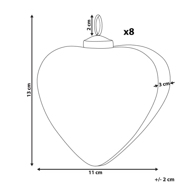 Julgranskula Feriable Set med 8 - Grå, Guld, Silver - Inredning - Julpynt & helgdekoration - Julpynt & juldekoration - Julgranspynt & julgranskulor