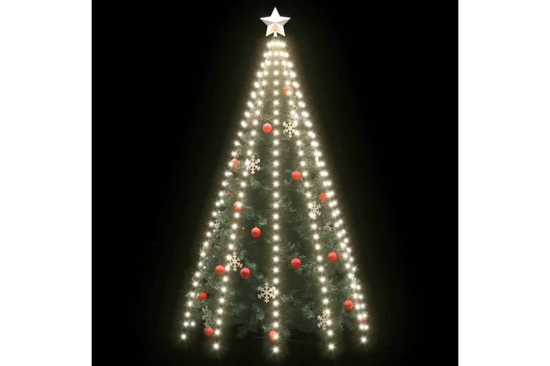 Ljusnät för julgran 300 lysdioder kallvit 300 cm - Vit - Jullampor - Julgransbelysning