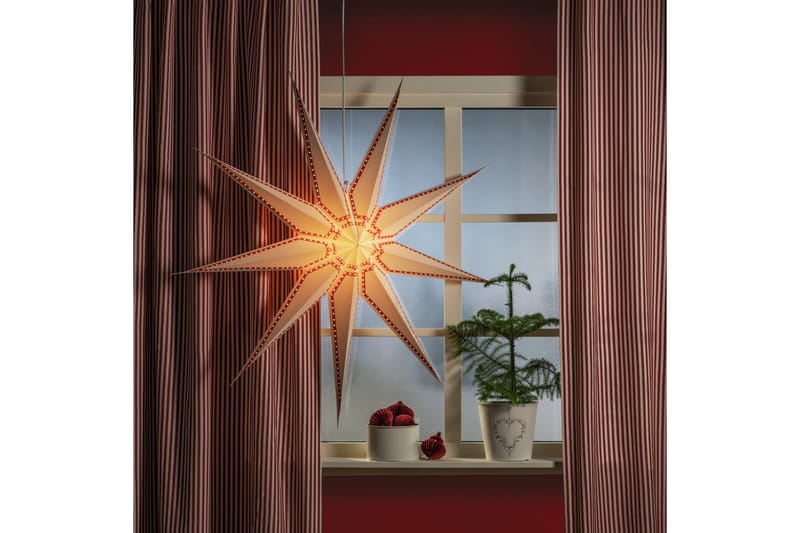 Pappersstjärna 115cm vit/röd - Konstsmide - Julstjärnor & adventsstjärnor - Jullampor