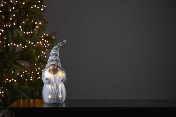 LED-Dekorationsfigur Jul Joylight Tomte 12x40 cm Batteridriven - Grå / Vit / Beige - Belysning & el - Julbelysning - Övrig julbelysning