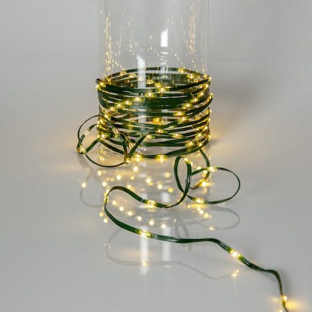 LED-julgransslinga Dew Drop Micro 2 m 160 ljus Varmvit - Grön - Belysning & el - Julbelysning - Julgransbelysning