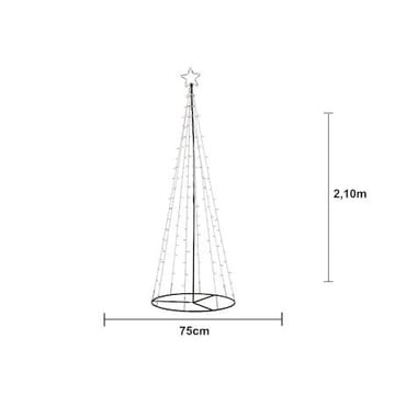 Light Tree Utomhusdekoration julgran med belysning 210 cm - svart - Belysning & el - Julbelysning - Julbelysning utomhus