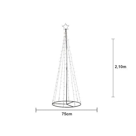 Light Tree Utomhusdekoration julgran med belysning 210 cm - svart - Belysning & el - Julbelysning - Julbelysning utomhus