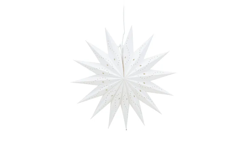 Lindvallen Adventsstjärna / Jullampa 51 cm, Vit
