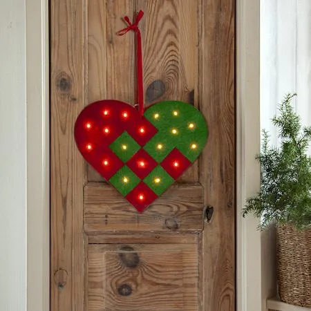 Merry Hängande dekoration 25 cm - röd och grön - Belysning & el - Julbelysning - Övrig julbelysning