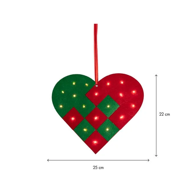 Merry Hängande dekoration 25 cm - röd och grön - Belysning & el - Julbelysning - Övrig julbelysning