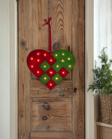 Merry Hängande dekoration 25 cm - röd och grön - Belysning & el - Julbelysning - Övrig julbelysning