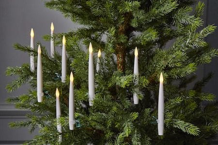 Paulina LED Antikljus 11,5 cm - vit och grön - Belysning & el - Julbelysning - Jullampor