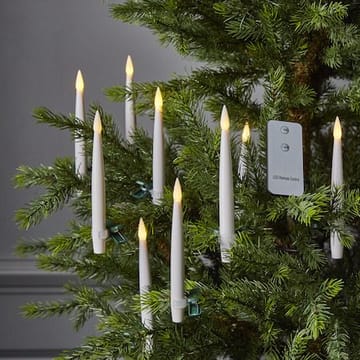 Paulina LED Antikljus 11,5 cm - vit och grön - Belysning & el - Julbelysning - Jullampor