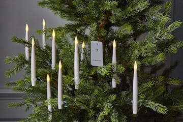 Paulina LED Antikljus 11,5 cm - vit och grön - Belysning & el - Julbelysning - Jullampor