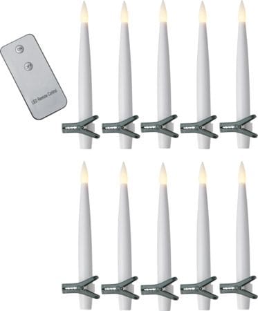 Paulina LED Antikljus 11,5 cm - vit och grön - Belysning & el - Julbelysning - Jullampor